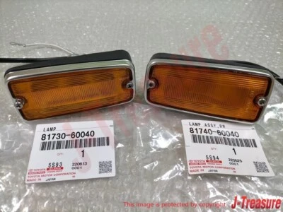 TOYOTA LAND CRUISER FJ40 FJ45 HJ45 Juego de lámpara de señal de giro lateral genuina derecha y derecha OEM Foto 1 de 4