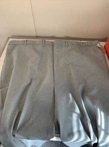 Nuevo de lote antiguo Sears Vintage Flexslax Gris Pantalones Poliéster Para Hombre 52 Grandes Hechos en EE. UU. Permaprest - Imagen 1 de 7