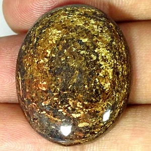 55.00 Cts Natural Brown Jade Gemstone Jewelry Making Oval Cabochon 26X32X6MM - Picture 1 of 6