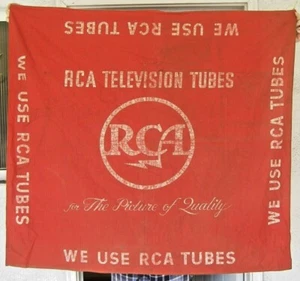RCA Television Tubes Cloth Advertising Banner, 1950's - Picture 1 of 1