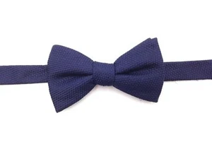 $125 Countess Mara Mens Blue Solid Bow Tie Pre-Tied Wedding Adjustable Bowtie - Picture 1 of 1