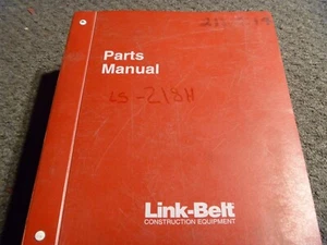 Link Belt LS-218H Crawler Crane Parts Catalog Manual - Picture 1 of 1