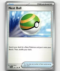 Juego de bases escarlata y violeta Pokémon Nest Ball 181/198 casi nuevo/m - Imagen 1 de 1