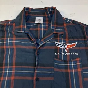 Authentic GM CORVETTE CHEVY CHEVROLET CAR Button Up SHIRT Sz Mens M  - Picture 1 of 4
