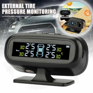 Solar Auto Reifendruck Wireless TPMS Reifendruckkontrollsystem +4 Externe Sensor - Bild 1 von 2