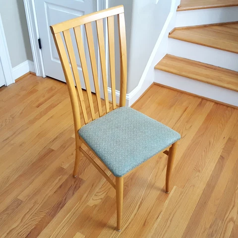 Vintage "Workbench-The Store" Tall Chair Made in Italy Nice MCM Solid Pine/Beech Cover