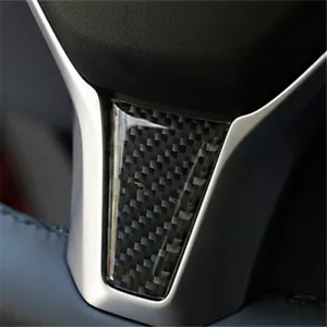 1X Autolenkrad-Dekorationsabdeckung Kohlefaser-Styling für Tesla Model S X - Picture 1 of 12
