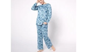 Stan Herman 2-Piece Double Brushed Lounge Set A608378 Sapphire Small Pajamas - Picture 1 of 6