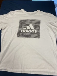 Adidas 2XL, XXL, Men’s T Shirt, White Comfortable Amplifier Tee 3 Stripe Design - Picture 1 of 10