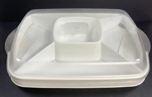Pampered Chef Cool & Serve Tray w/ Insert & Deviled Egg Tray Removable Partition - Picture 1 of 14
