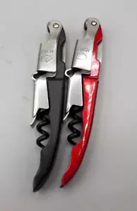 2 Houdini by Rabbit Double Hinged Waiter's Corkscrew, Stainless Steel - Picture 1 of 2
