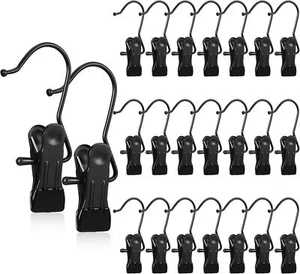 Hotop Boot Hanger for Closet, Laundry Hooks with Clips, Small, Black - Picture 1 of 6