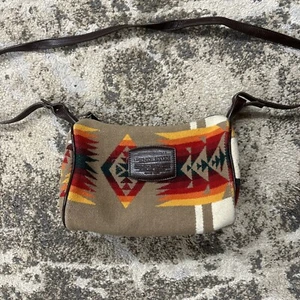 Pendleton Southwestern Aztec Multicolor Shoulder Bag w/Removable Strap 100% Wool - Picture 1 of 11