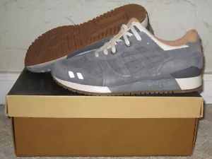 Packer J.Crew ASICS Gel Lyte III 3 1907 Colección Gamuza Carbón Talla 10 ¡NUEVO! - Imagen 1 de 10