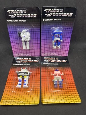 New MOC! G1 OPTIMUS MEGATRON SOUNDWAVE PROWL Eraser SET OF 4 Transformers Hasbro - Image 1 of 4