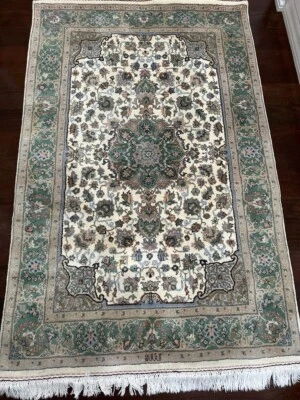 Authentic Kazak Indian Handmade Rug Traditional Design Wool Craftsmanship 4x6 - Image 1 of 4