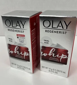 Olay Regenerist Whip Hydrating Moisturizer Trial Size 0.5 oz Lot Of 2 - Picture 1 of 4