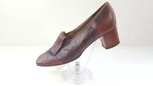 SZ 5 VINTAGE DESIGNER CHURCH'S BROWN LEATHER COURT SHOES RARE SEE OTHER ITEMS - Picture 1 of 15
