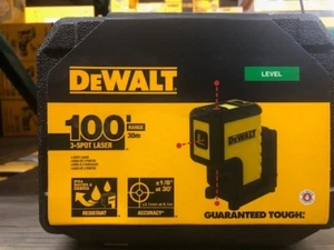 New DEWALT Laser Level, 100' 3 Spot Laser Red DW08302 - Picture 1 of 2