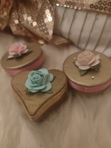 Handmade gold gift Boxes Wedding Christmas Gift - Picture 1 of 4