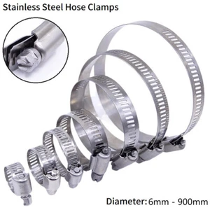 Stainless Steel Hose Clips Jubilee Hose Clips Worm Drive Hose Clamps 6mm ~ 900mm - Picture 1 of 15