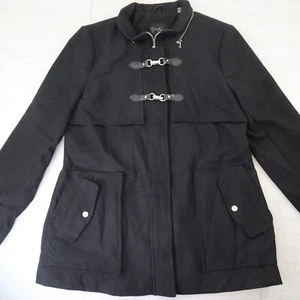 Chaqueta negra con botones y bolsillos Jessica Simpson para mujer talla grande - Imagen 1 de 10