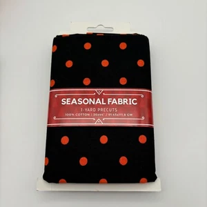 Seasonal Fabric 1-Yard Cotton Precuts, Spider Webs Pumpkins Eyeballs Ghosts NEW - Picture 1 of 13