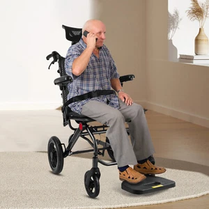 Transporte Silla de Ruedas Reclinable Personas Mayores Silla de Ruedas Plegable Independiente 130kg - Imagen 1 de 18