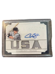 2017 National Treasures Alex Bregman AUTO RC #'d /49 Timeline Materials USA SP - Picture 1 of 3