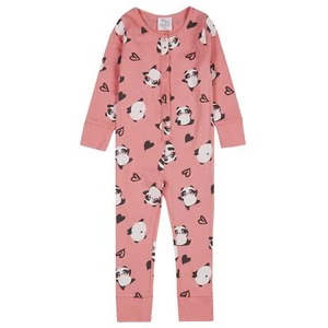 Girls Panda/Unicorn Jersey Cotton All In One Kids Jumpsuit Age 2-6 Years - Picture 1 of 4