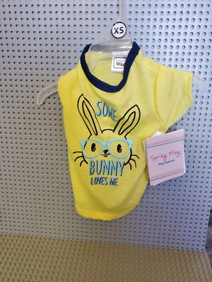 Simply Wag Some bunny Loves me Dog Pet Shirt Clothing Size X-small Foto 1 de 2