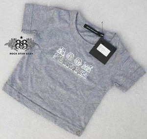 # Rock Star Baby T-Shirt Grigio Chiaro Camera Com. Argento 3-6M Bebé Rsb N31 Neu - Foto 1 di 1