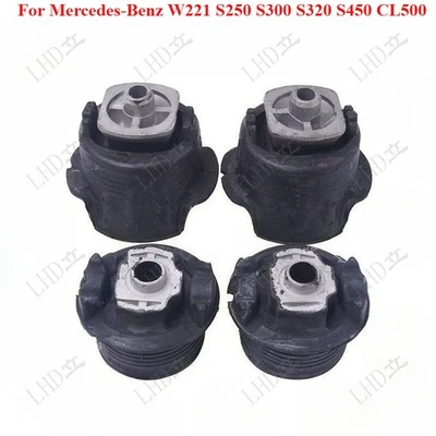 4Pcs Rear Axle Beam Mounting Bonded Rubber Bush Kit For Mercedes-Benz W221 S250 - Image 1 of 4