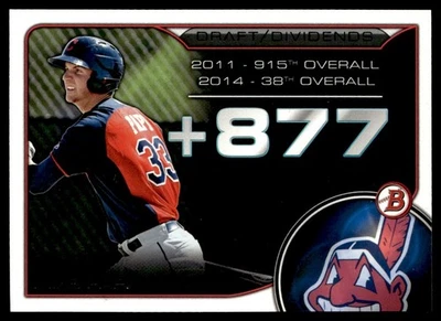 2015 Bowman Draft Picks & Prospects Dividends Mike Papi Cleveland Indians #DD-MP - Image 1 of 2