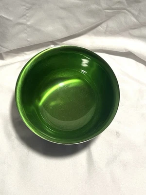 Cuenco de plata Wallace vintage de mediados de siglo con interior verde Foto 1 de 4