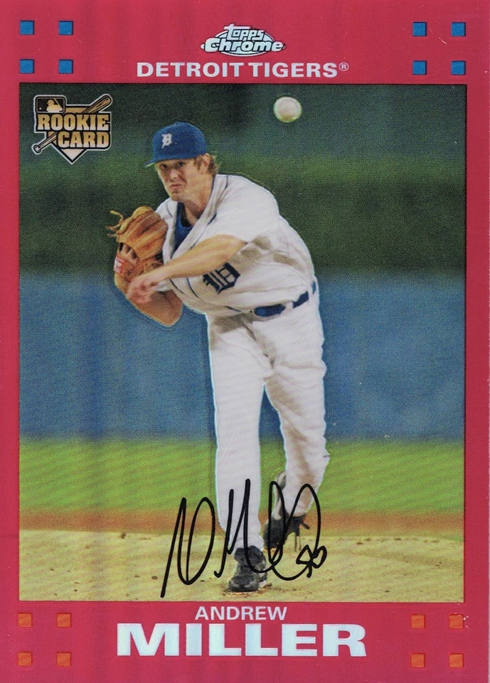 Topps 2007 cromo rosa refractor #298 Andrew Miller RC #86/99 Foto 1 de 1