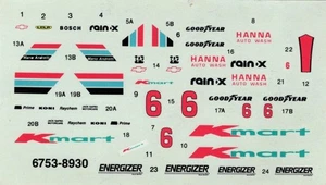 AMT NEWMAN HAAS KMART LOLA -T HANNA AUTOWÄSCHE MODELL AUFKLEBER NOS - Bild 1 von 1