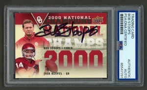 Bob Stoops Signed 2011 Upper Deck University of Oklahoma Alumni Duos Card (PSA) - Picture 1 of 2