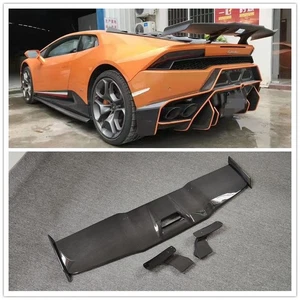 carbon fiber rear trunk spoiler wing for lamborghini huracan lp580 lp610 SD - Picture 1 of 10