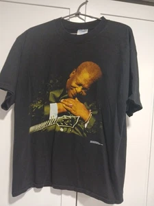 T-shirt concerto vintage BB king 2002 King Road Show nera M&O uomo taglia large - Foto 1 di 15
