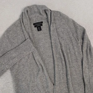 Tahari Pure Luxe Cashmere Sz Small Open Front Cardigan Rolled Collar Super Cozy - Picture 1 of 6