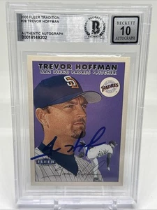2000 Fleer Tradition #28 Trevor Hoffman San Diego Padres Beckett Slab 10 Auto - Picture 1 of 4