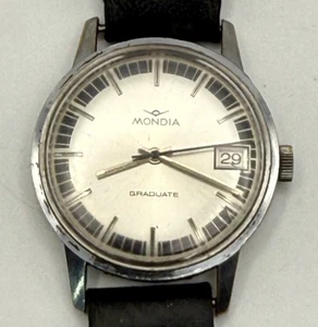 Reloj vintage años 60 para hombre/unisex Mondia Graduate 34 mm cuerda manual Incabloc - Imagen 1 de 8