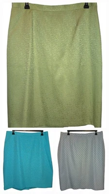 Le Suit Lot of 3 Lined Skirts Size 18W Green Blue Gray NEW WITH TAGS! - Image 1 of 4