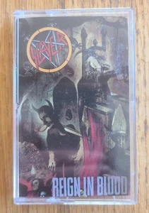 Slayer- Reign In Blood Cassette Tape Geffen Records WB Thrash Death Metal 1986 - Picture 1 of 8