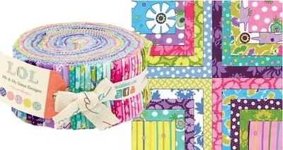 Rollo de gelatina de tela Moda - LOL - Cuadrados de algodón precortados - Tela para acolchar Foto 1 de 3