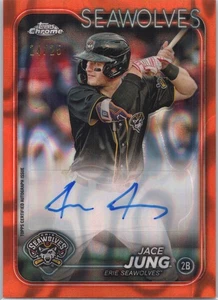 2024 Topps Pro Debut #PDC-94 Jace Jung Chrome Autographs Orange Lava - Bild 1 von 2