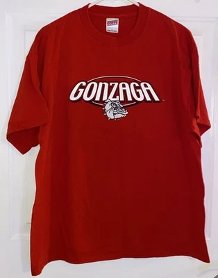 Vintage Gonzaga Bulldogs Soffe Brand Red T Shirt Size Large - Image 1 of 4