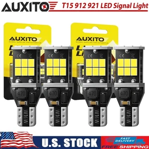 4x AUXITO LED BACKUP REVERSE Light Bulbs 921 912 T15 920 Super 6000K Xenon White - Picture 1 of 14