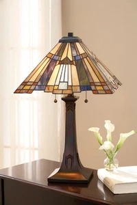 Quoizel TFT16191A1VA Inglenook 2-Light Table Lamp in Valiant Bronze Finish - Picture 1 of 3